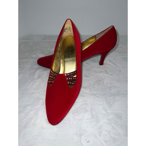 Vintage The PM Collection by 9.2.5 Velvet Heels Size 7.5 - Picture 5 of 10